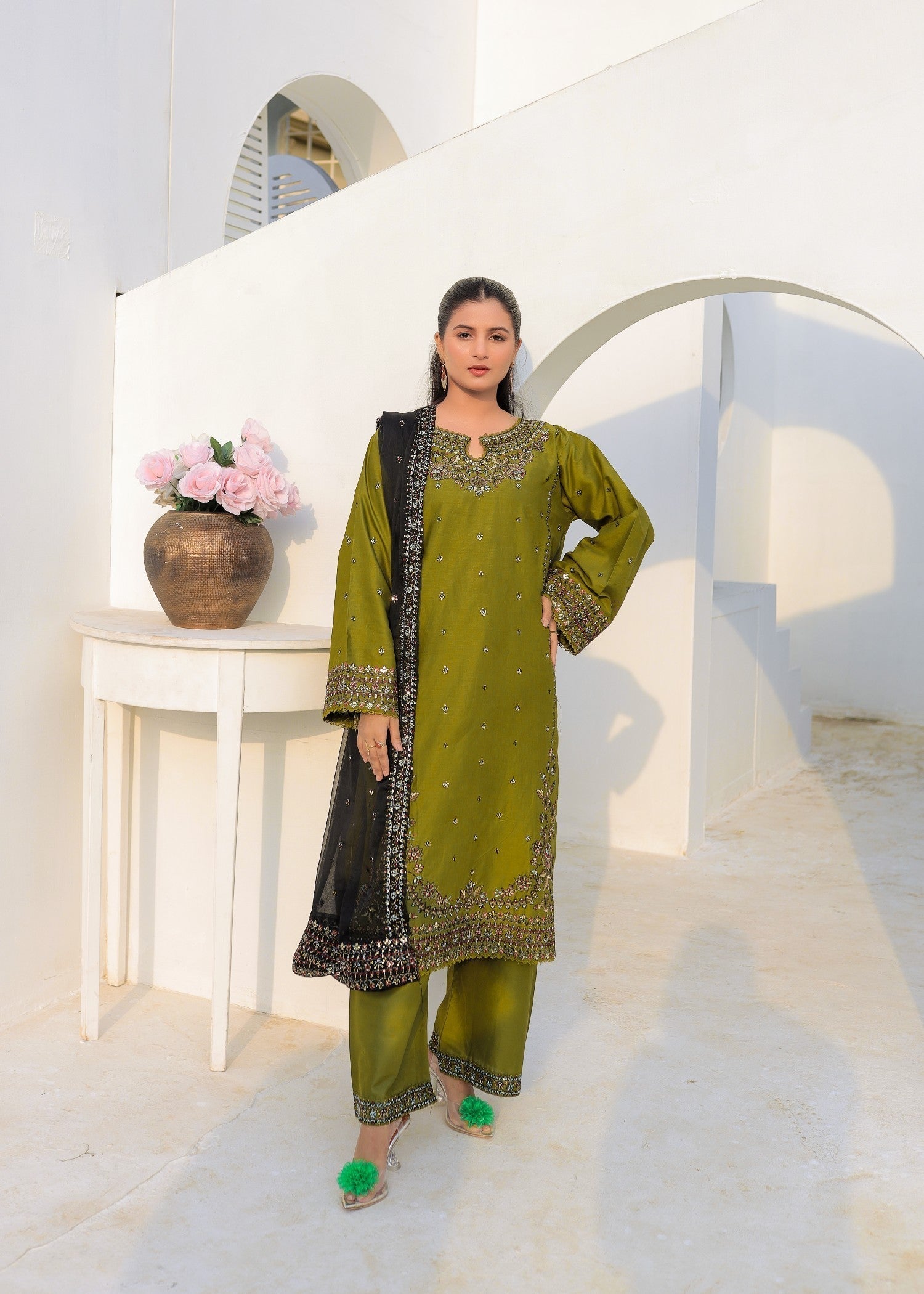 Shehroz Fashion EZZAL EMBROIDERY SUIT Women 3pcs