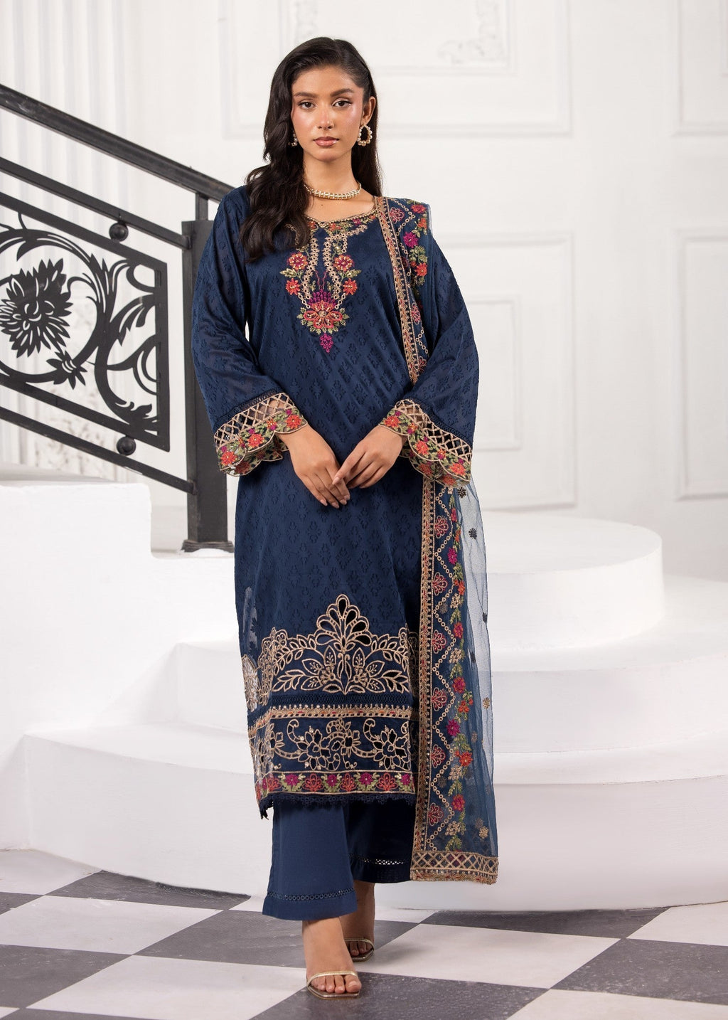 Bin Tayyab (BT006374 BLU 01) Women 3pcs