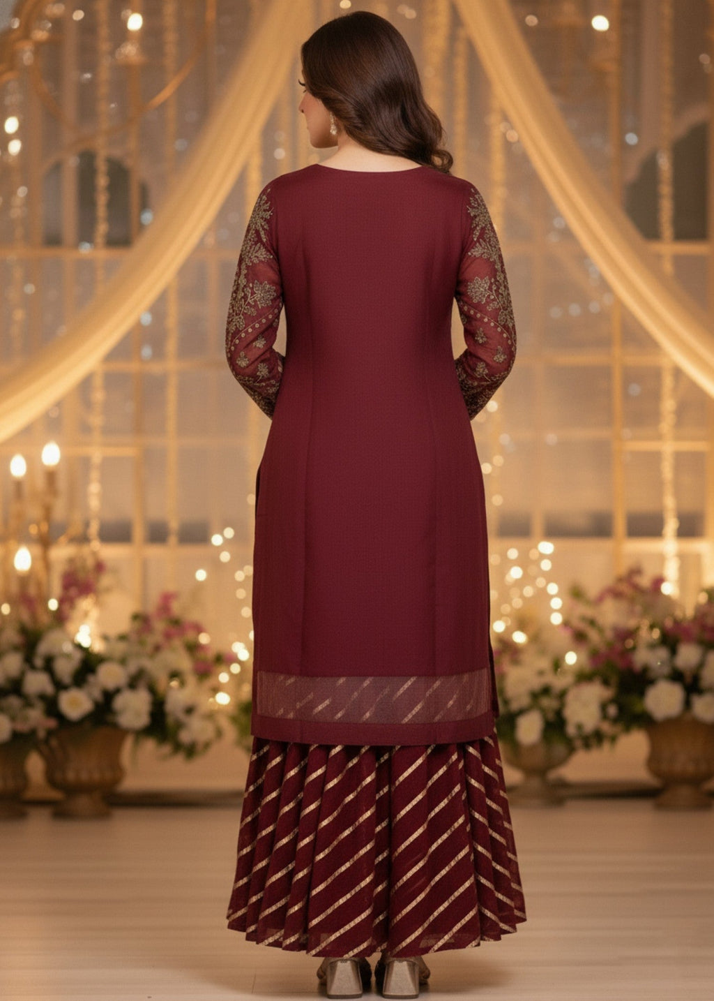 Diara Couture AURORA US 583 MAROON Women 3pcs