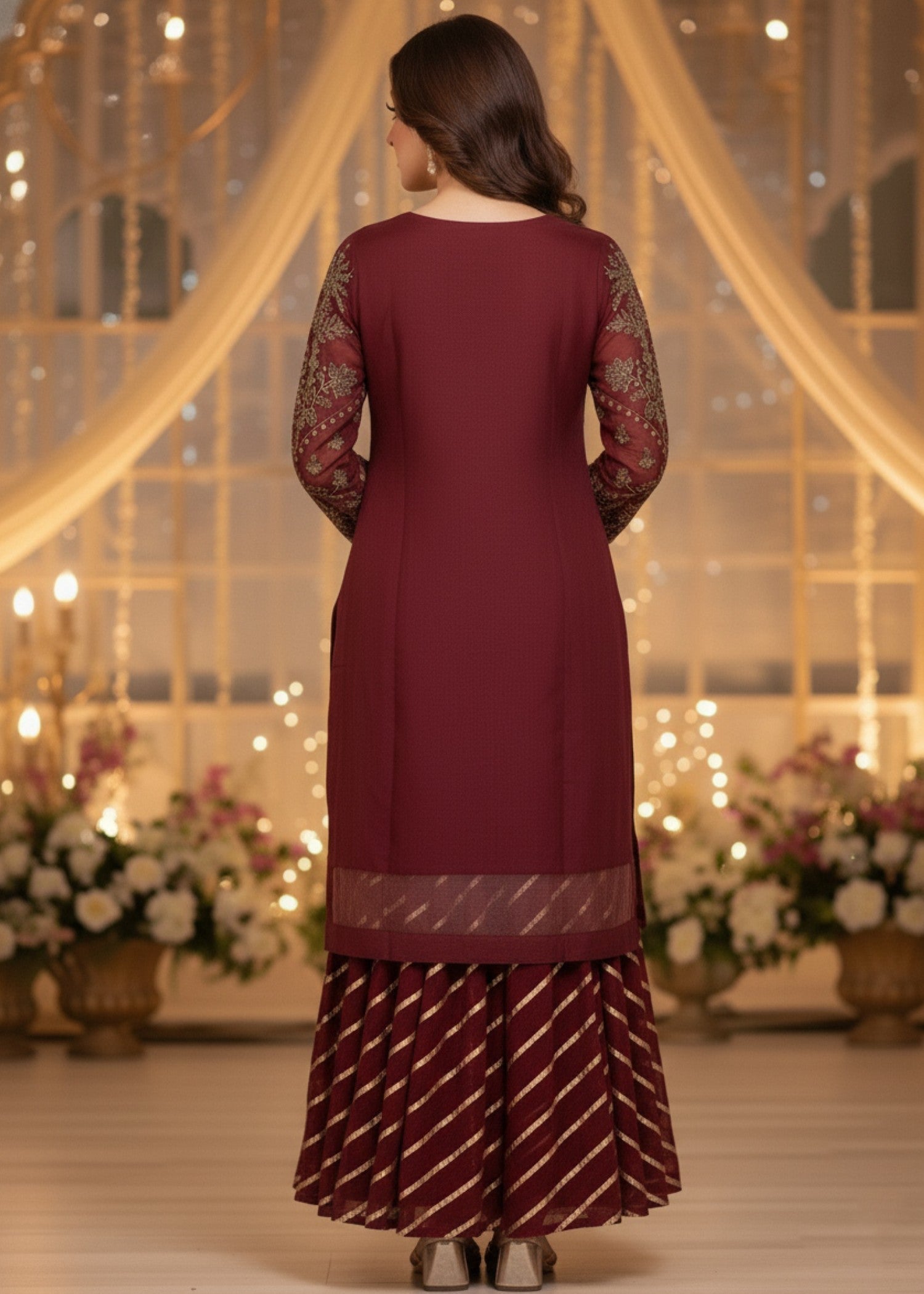 Diara Couture AURORA US 583 MAROON Women 3pcs