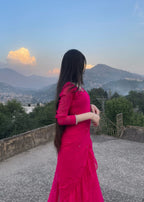 Anabiya Ruffle Border saree Women 2pcs