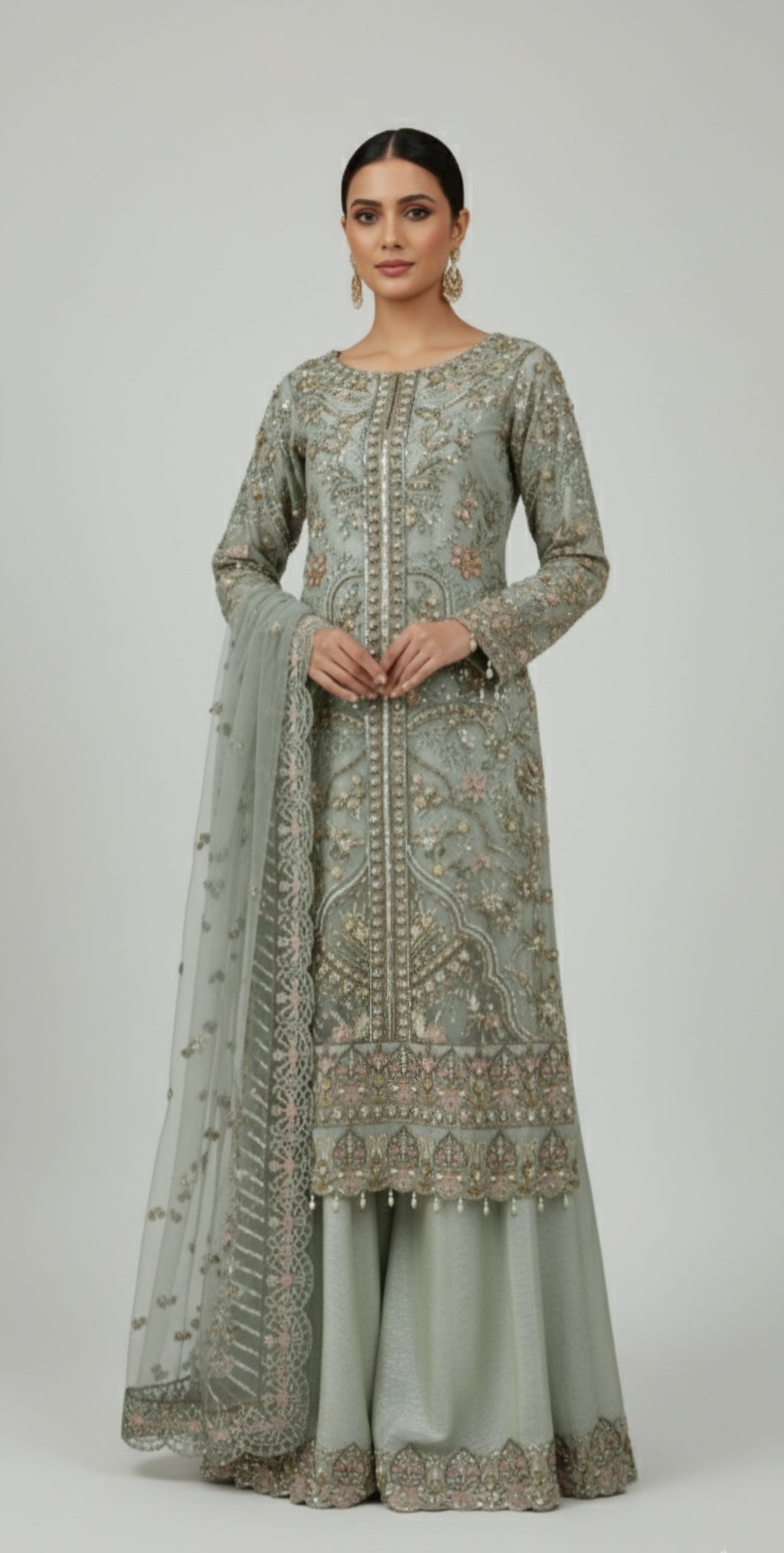 Malhaar Mal AR 120 Pastel green Women 3pcs