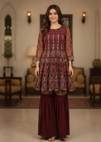 Diara Couture NAINA US 528 MAROON Women 3pcs