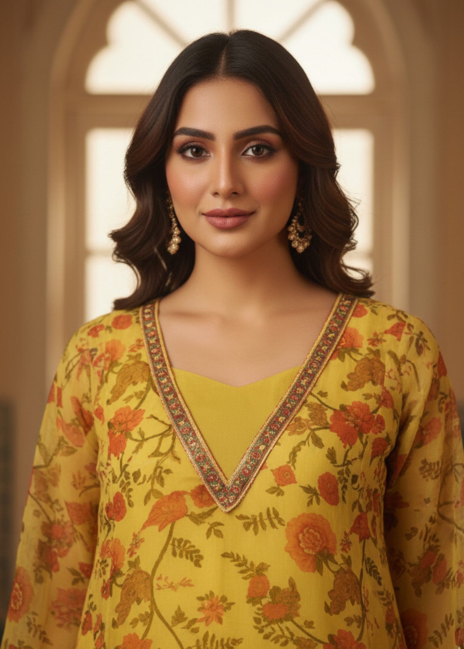 MMG Garments FAIRY| ELEGANT & CLASSICAL MAXI YELLOW MMG 89 Women 2pcs