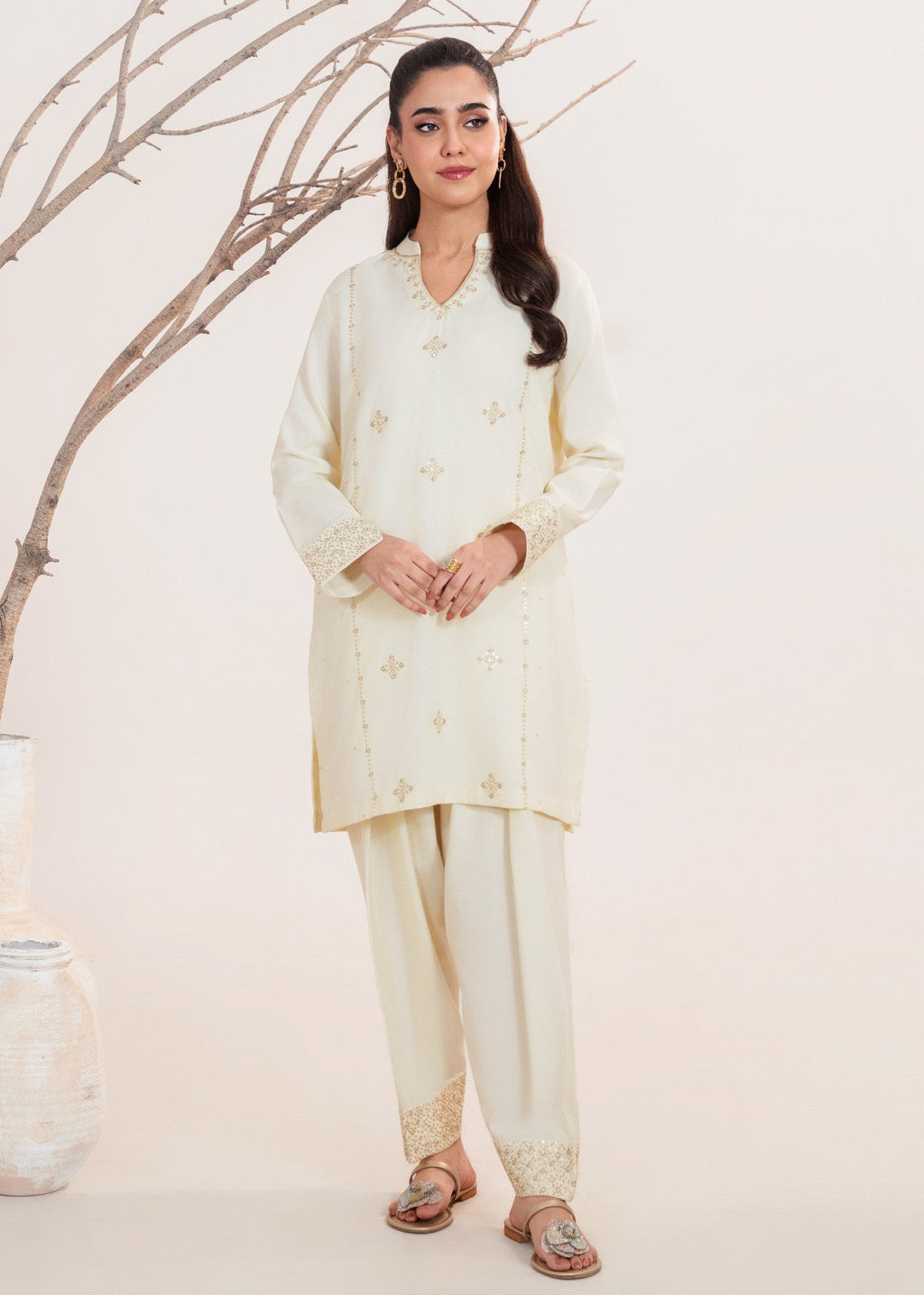 Sahibas By Mirza Tarz beige Women 2pcs