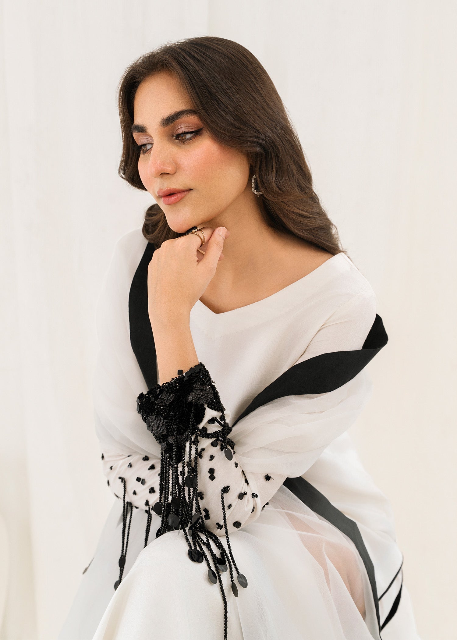 Rang-e-Haya Luxe Edge (White) Women 3pcs