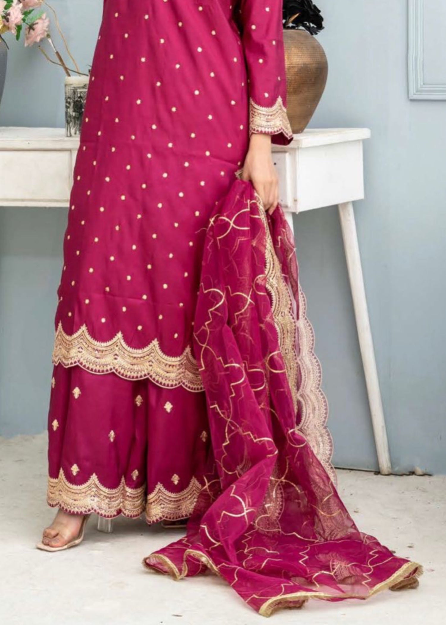 Suits By Sadia Raw silk anari Women 3pcs