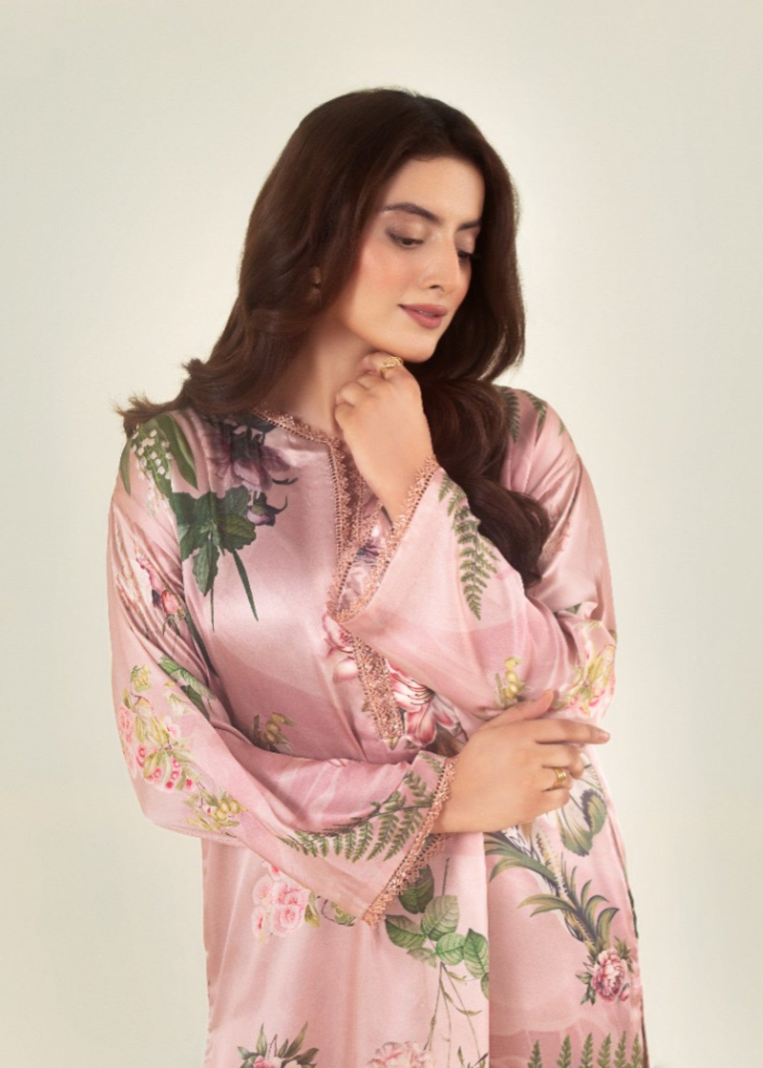 Peach Republic Printed Silk Dress 01 Women 2pcs