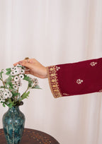 Yolo Pret Embroidered Silk Karandi with Embroidered Border Shawl AML W25 0030 Women 3pcs