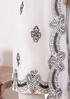 Khombi Centipede BZ 195 Off White Cotton Embroidered Dress Women 3pcs