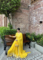 Sanskari.Pk Apsara Yellow Lehnga Women 4pcs