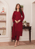 Al-Harir Apparel Geet Maroon Women 3pcs