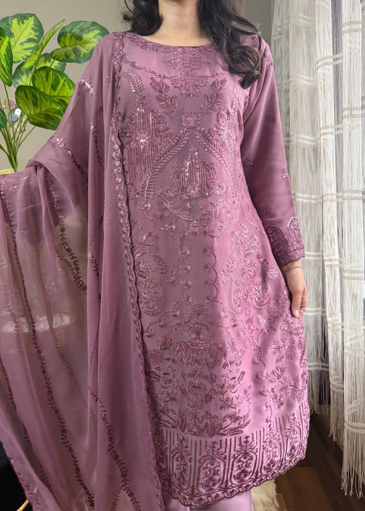 Four Season Boutique MOMAL CHIFFON MAUVE Women 3pcs