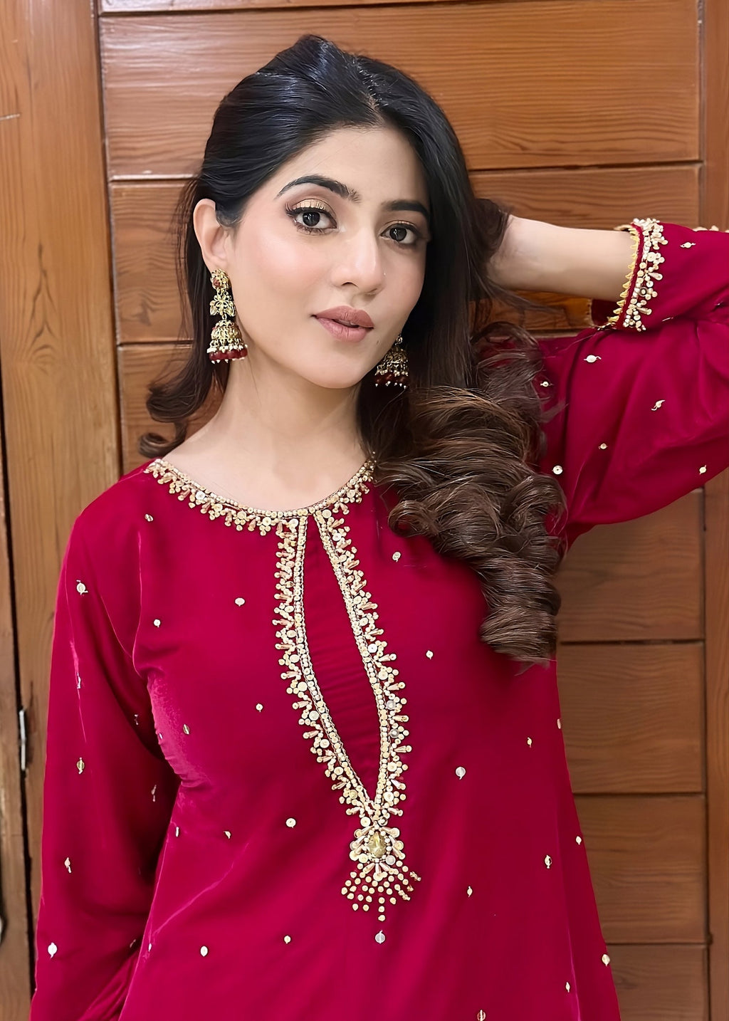 Laal Clothing Velvet V 04 Women 2pcs