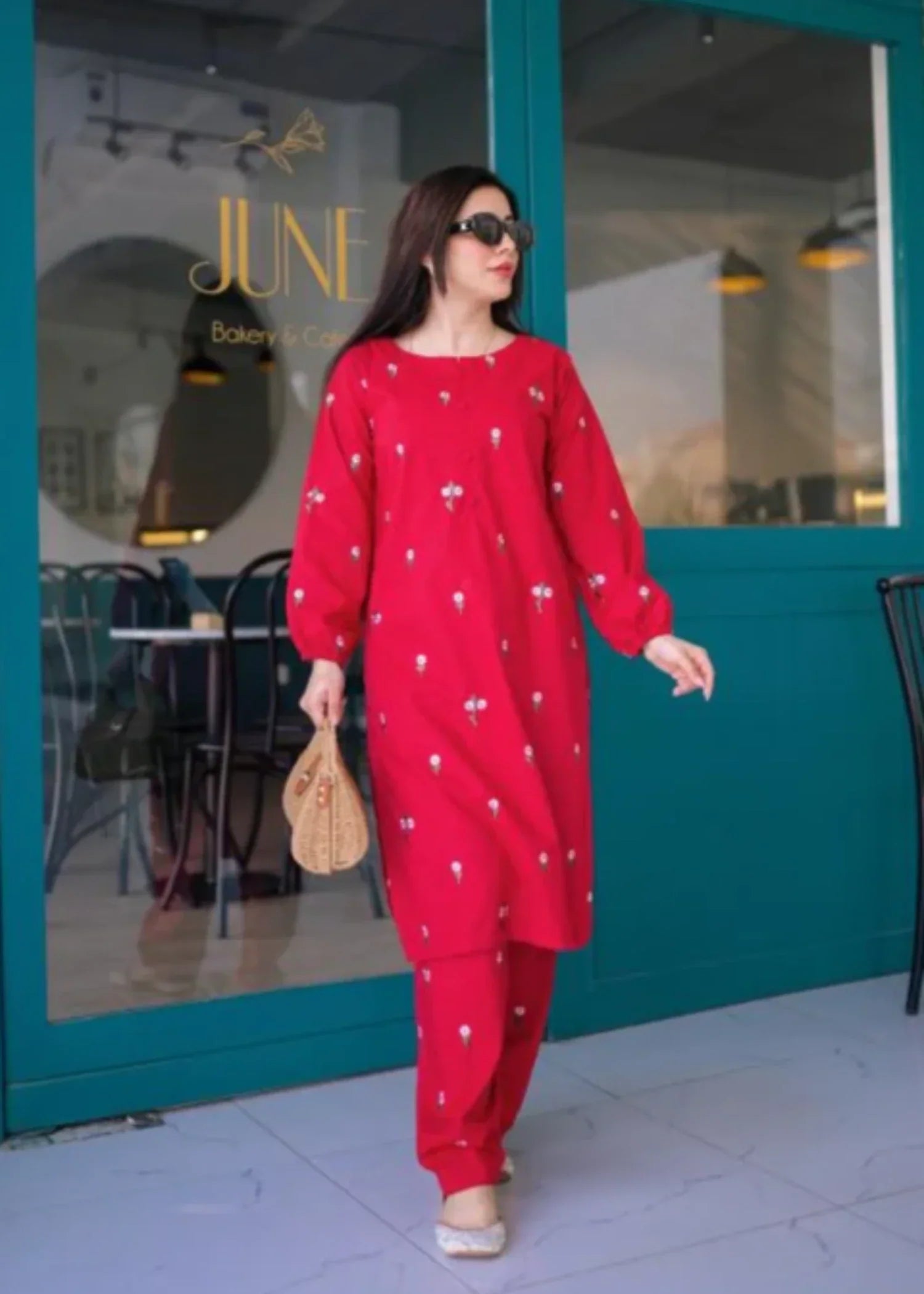 Tawakal Closet Stitched Petal Embroidery Women 2pcs