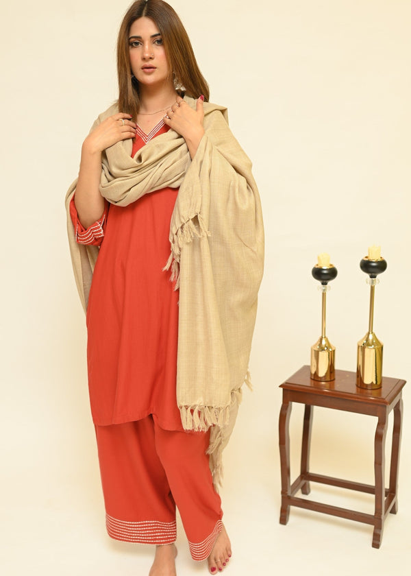 Zarar Ahmed Rust Karandi Women 3pcs