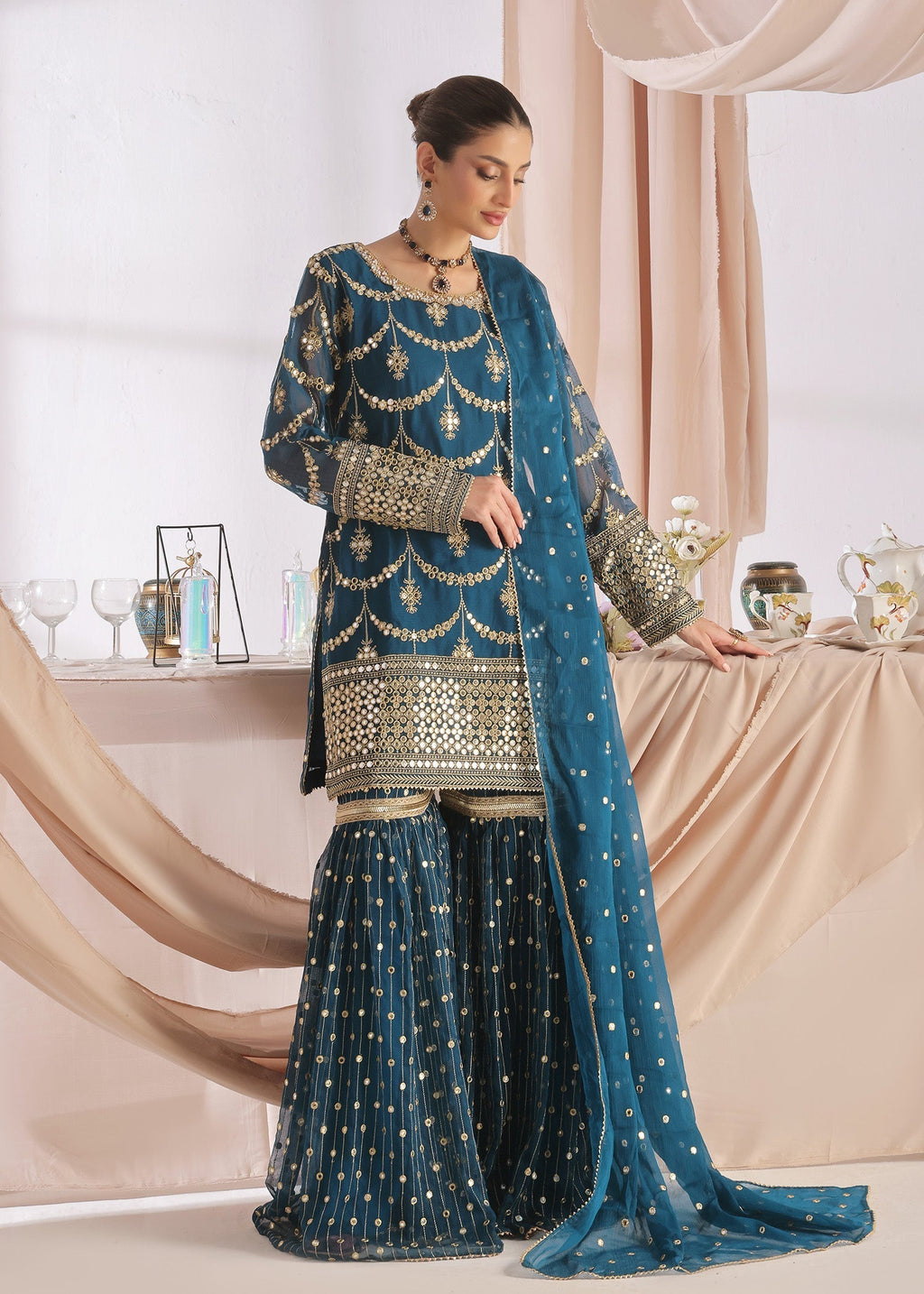 Ayesha Closet GUL BAHAR TEAL Women 3pcs