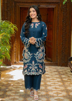 Tng (The Next Generation) Neel Kamal | | Embroidered | Navy Blue Women 2pcs