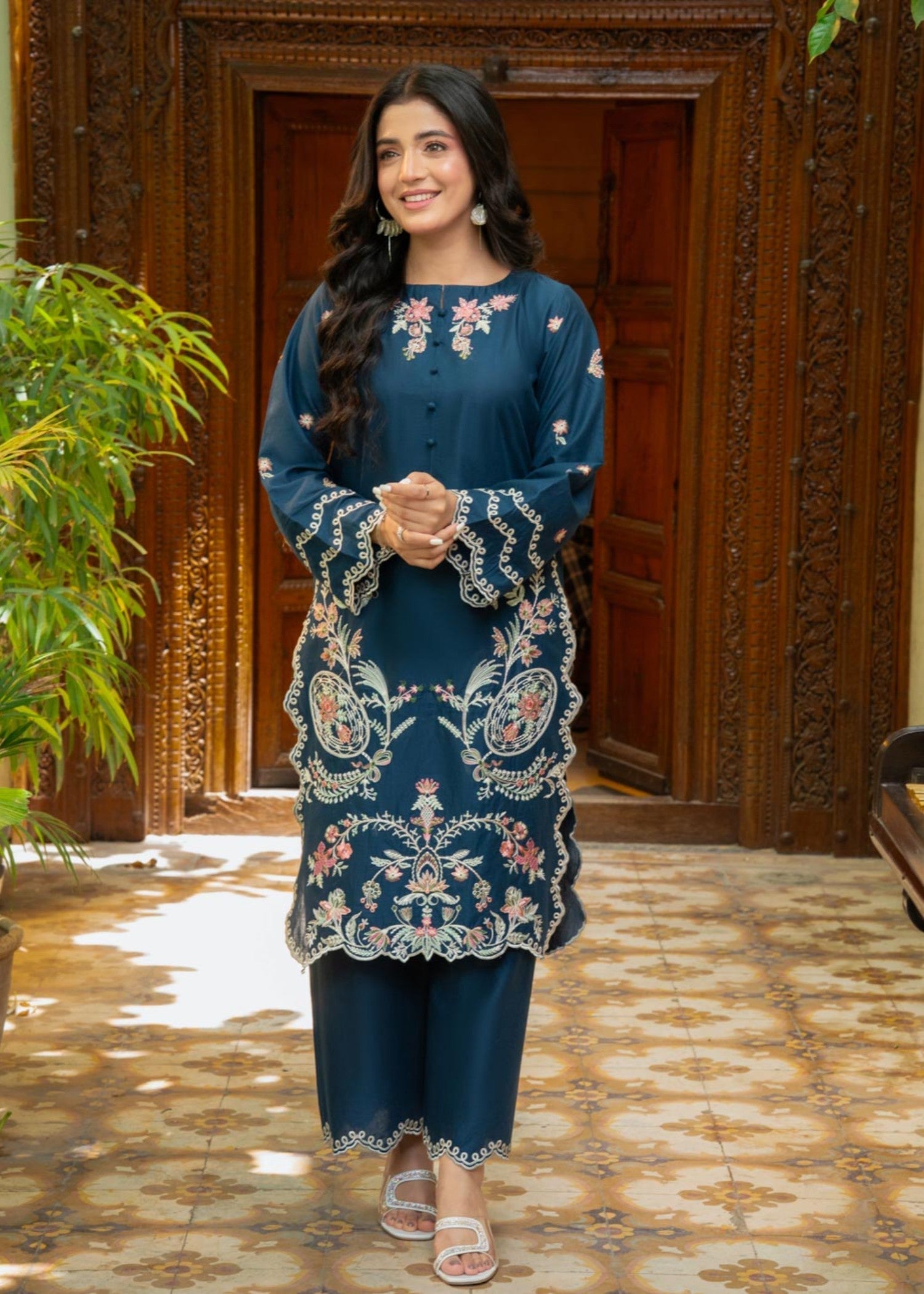 Tng (The Next Generation) Neel Kamal | | Embroidered | Navy Blue Women 2pcs