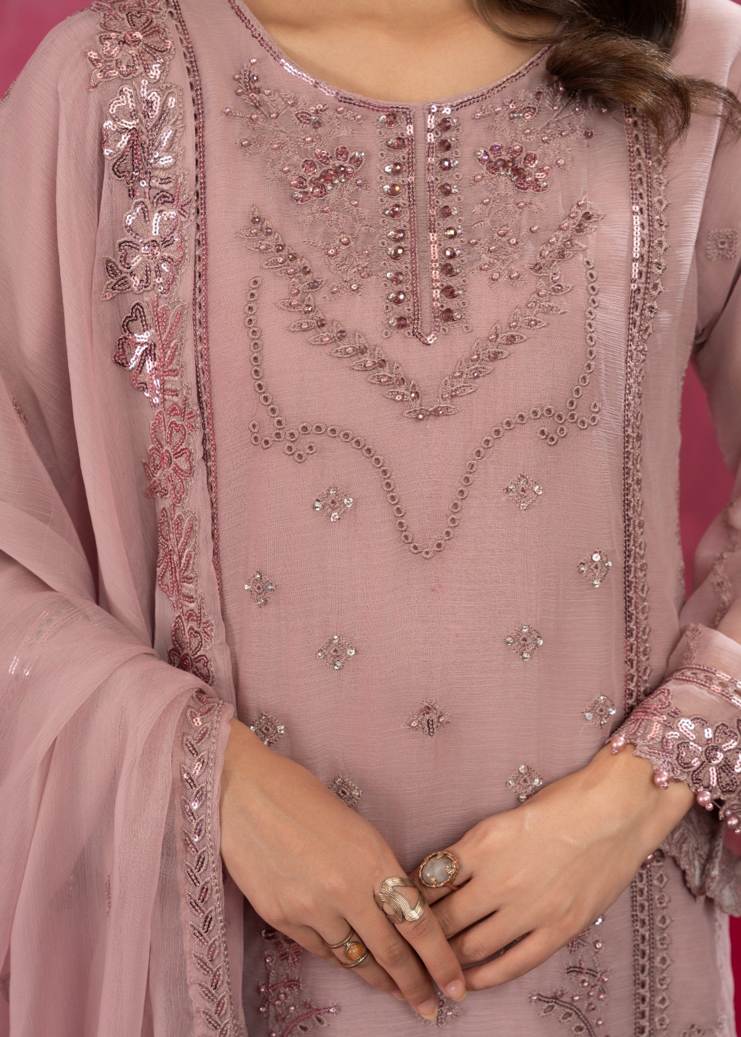 Four Season Boutique ZOBIA GHARARA LAVENDER Women 3pcs