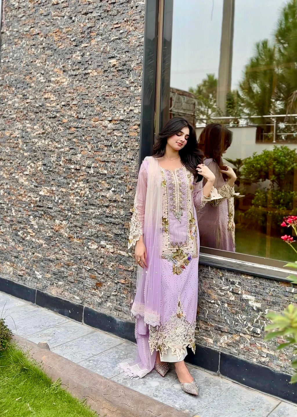 Khuda Baksh Creations S 125 Lavender Women 4pcs