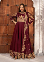 Kanwal Zainab Maroon Grace Women 3pcs