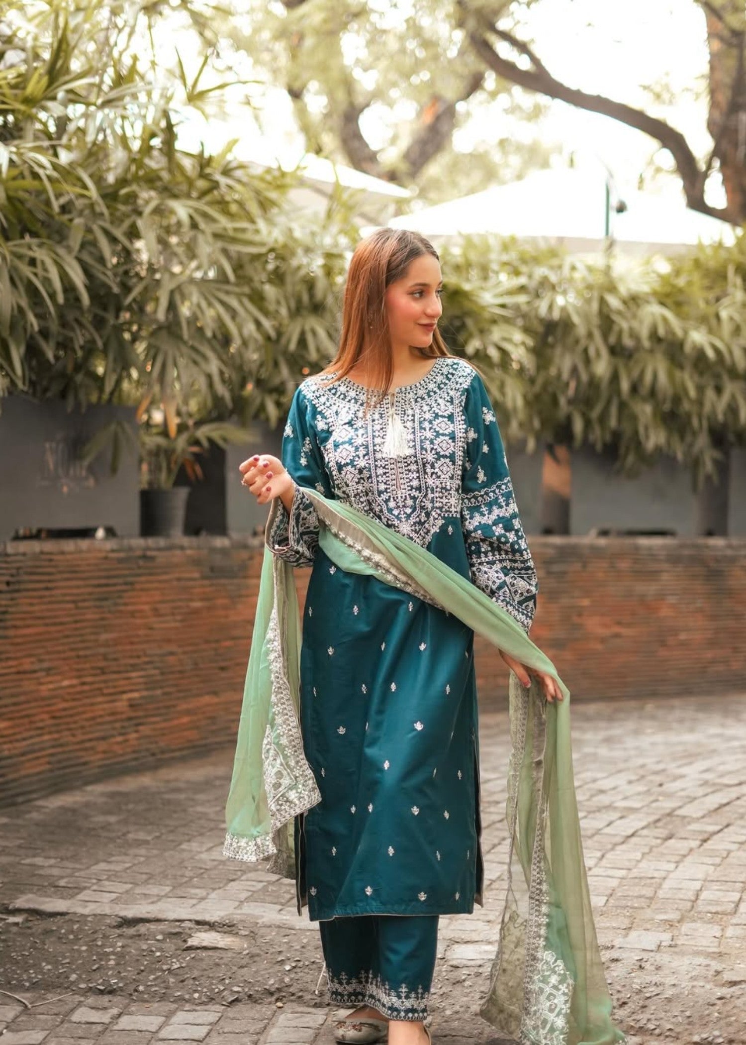 Shehroz Fashion AFFREEN LAWN EMBROIDERY SUIT FOR WOMEN AND YOUNG GIRLS Women 3pcs