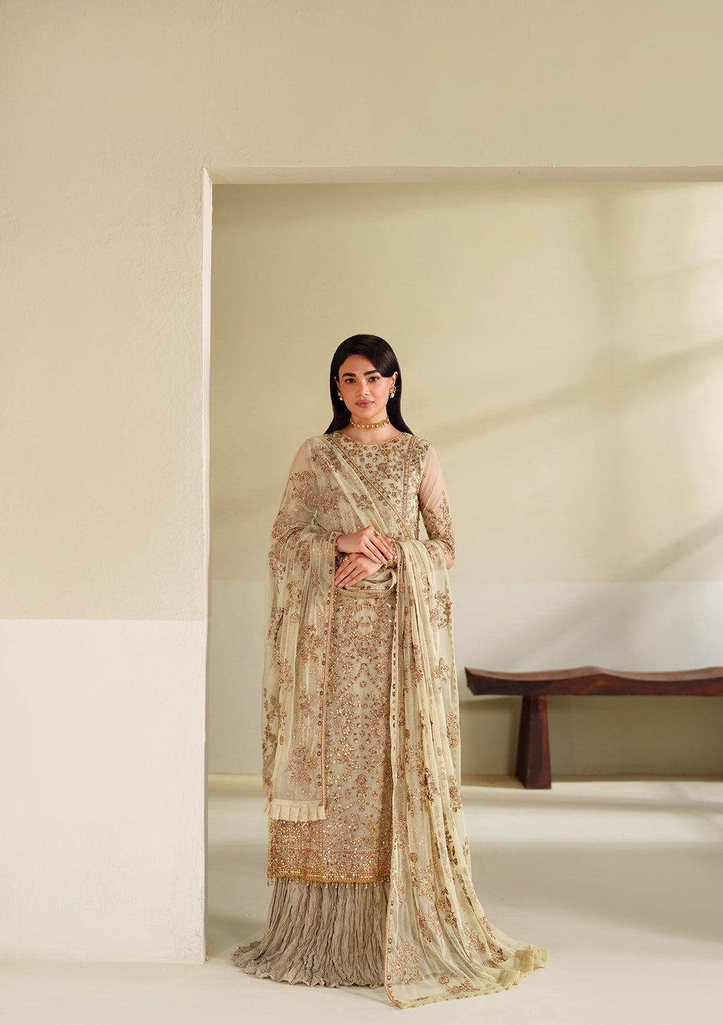 Bin Tayyab BT006542 CRM Women 3pcs