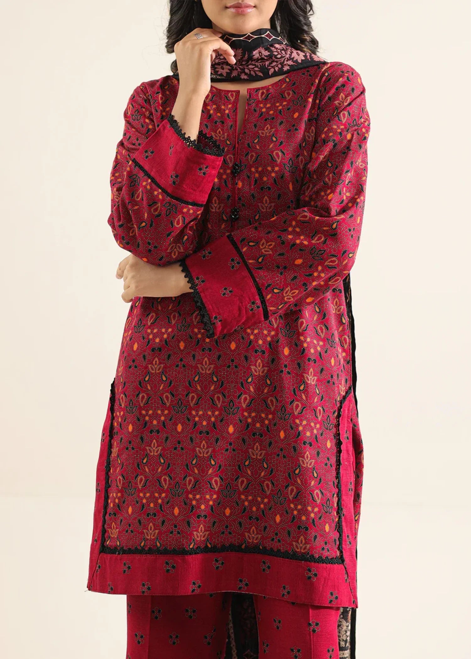 Saya Printed Khaddar Stitched WP3P 668 Women 3pcs