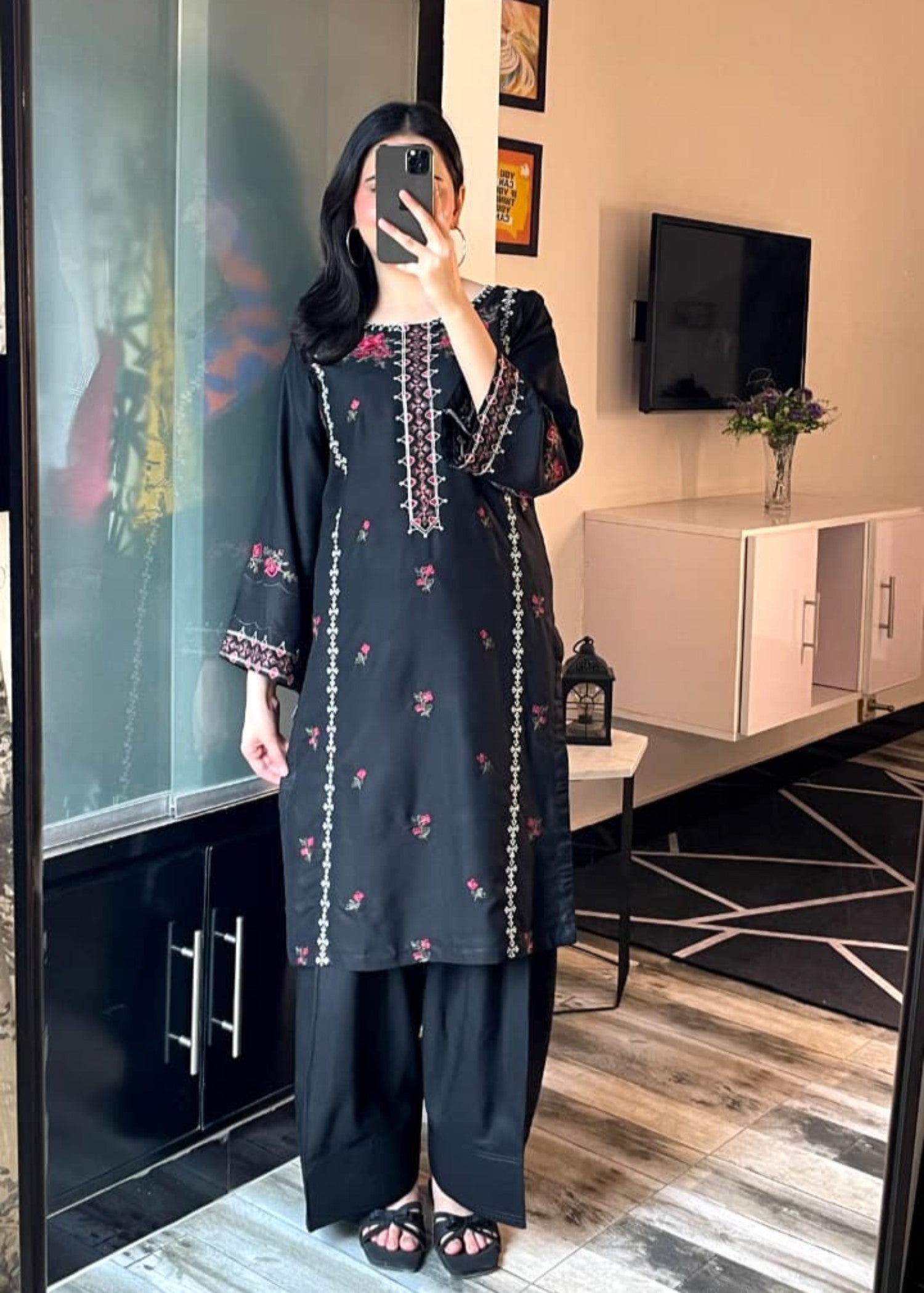 Tehzeeb Libas LUXURY EMBROIDER WITH FARSHI Women 2pcs