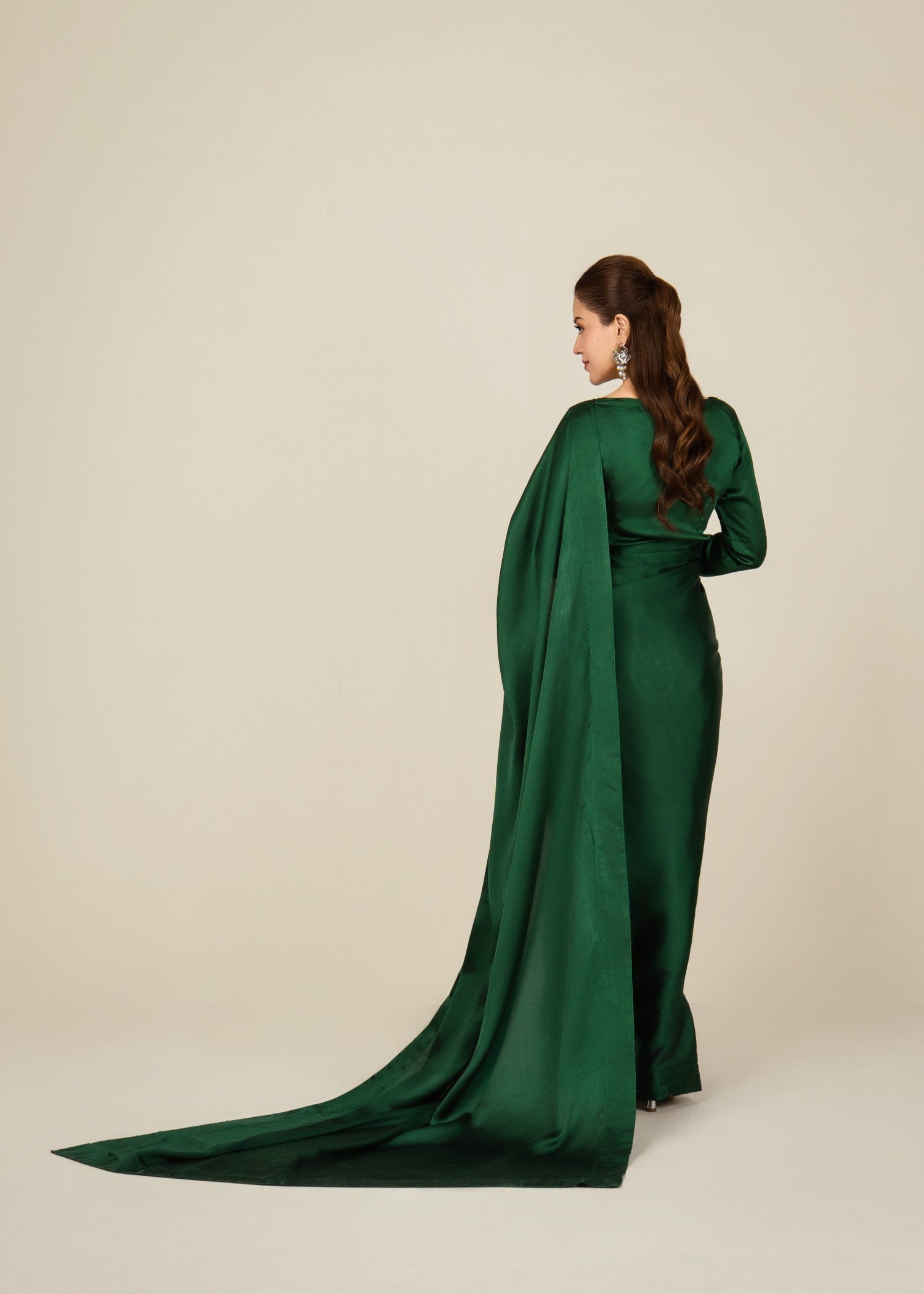 Culaccino Saree Studio Midnight Green Women 2pcs