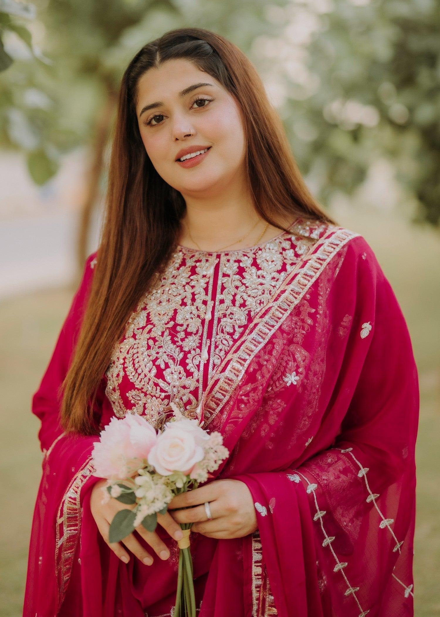 Four Season Boutique DIL NASHEEN HOTPINK Women 3pcs