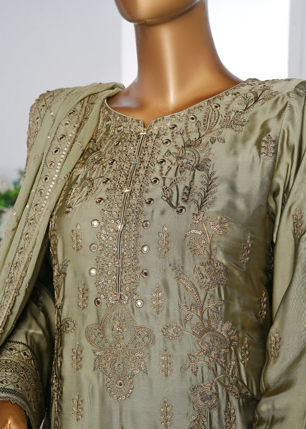 Ahmed Creations RUMAISA OLIVE GREEN Women 3pcs