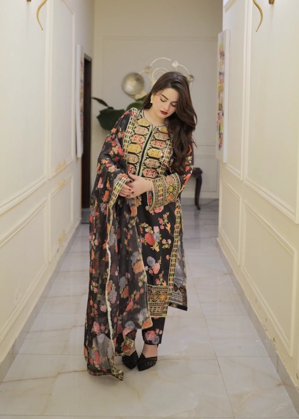 Tehzeeb Libas CHANDNI EMBROIDERED Women 3pcs