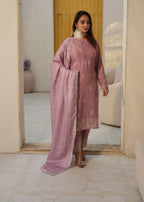 Designer Rack linen embraided soft mauve Women 3pcs