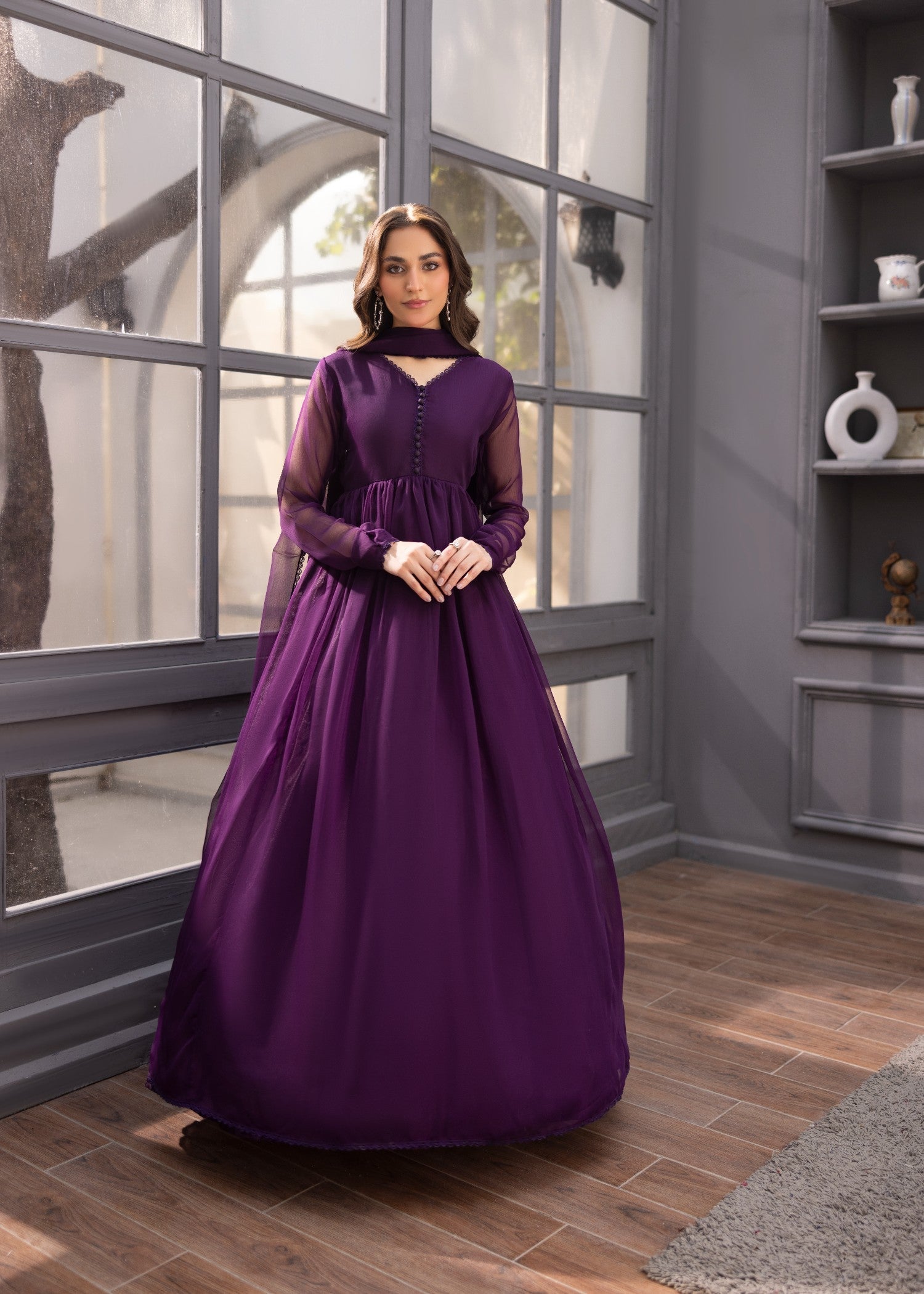 Alyssa Purple maxi ALM01 Women 2pcs