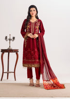 Four Season Boutique MHENAZ MAROON Women 3pcs