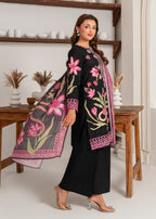 Sahibas By Mirza Zarqaa Black Women 3pcs