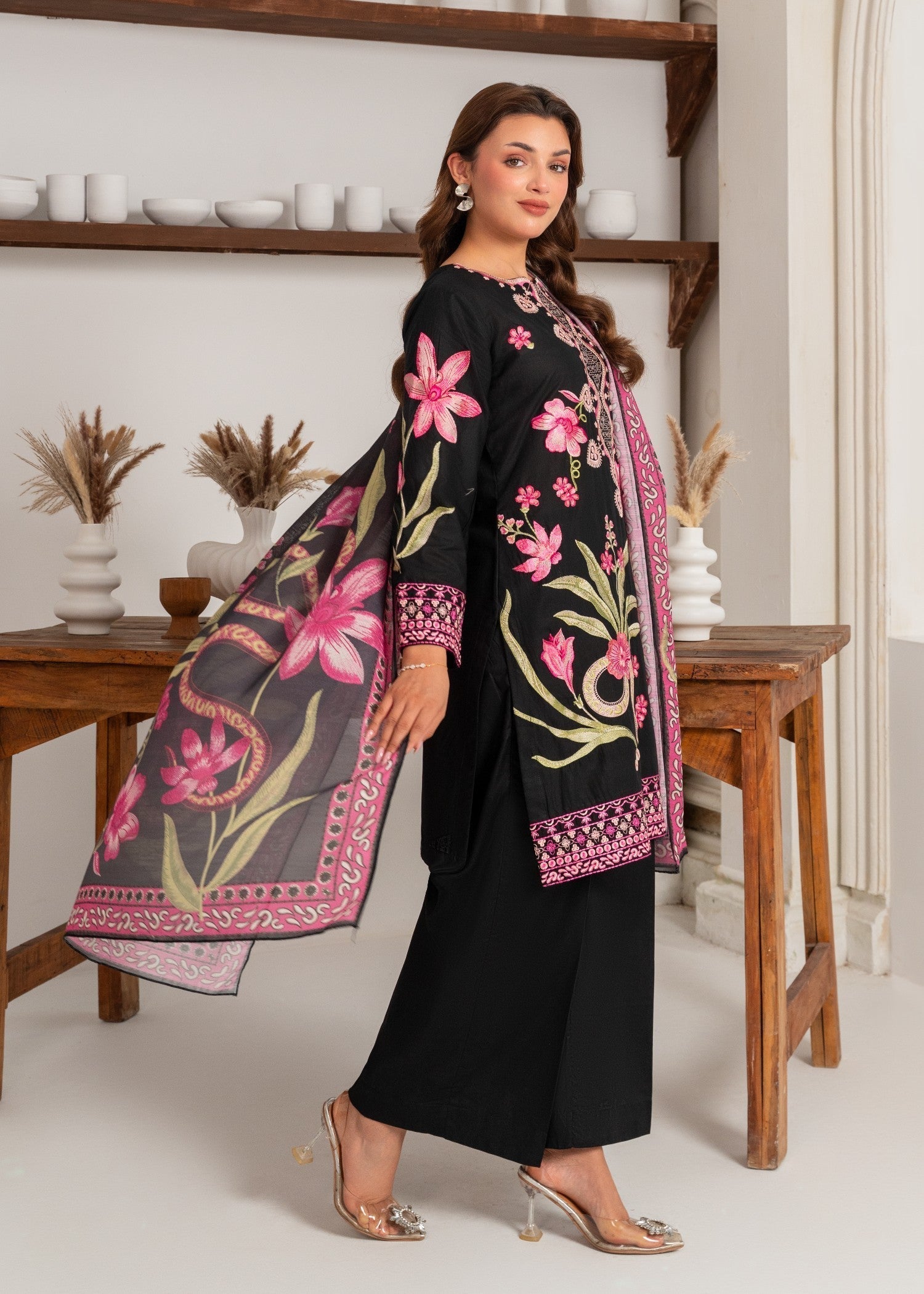 Sahibas By Mirza Zarqaa Black Women 3pcs