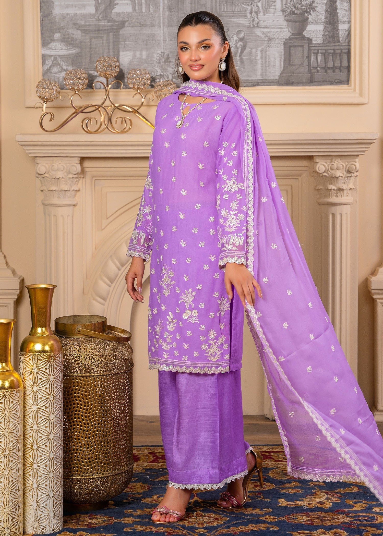 Zahab By M Lavender Glow Women 3pcs
