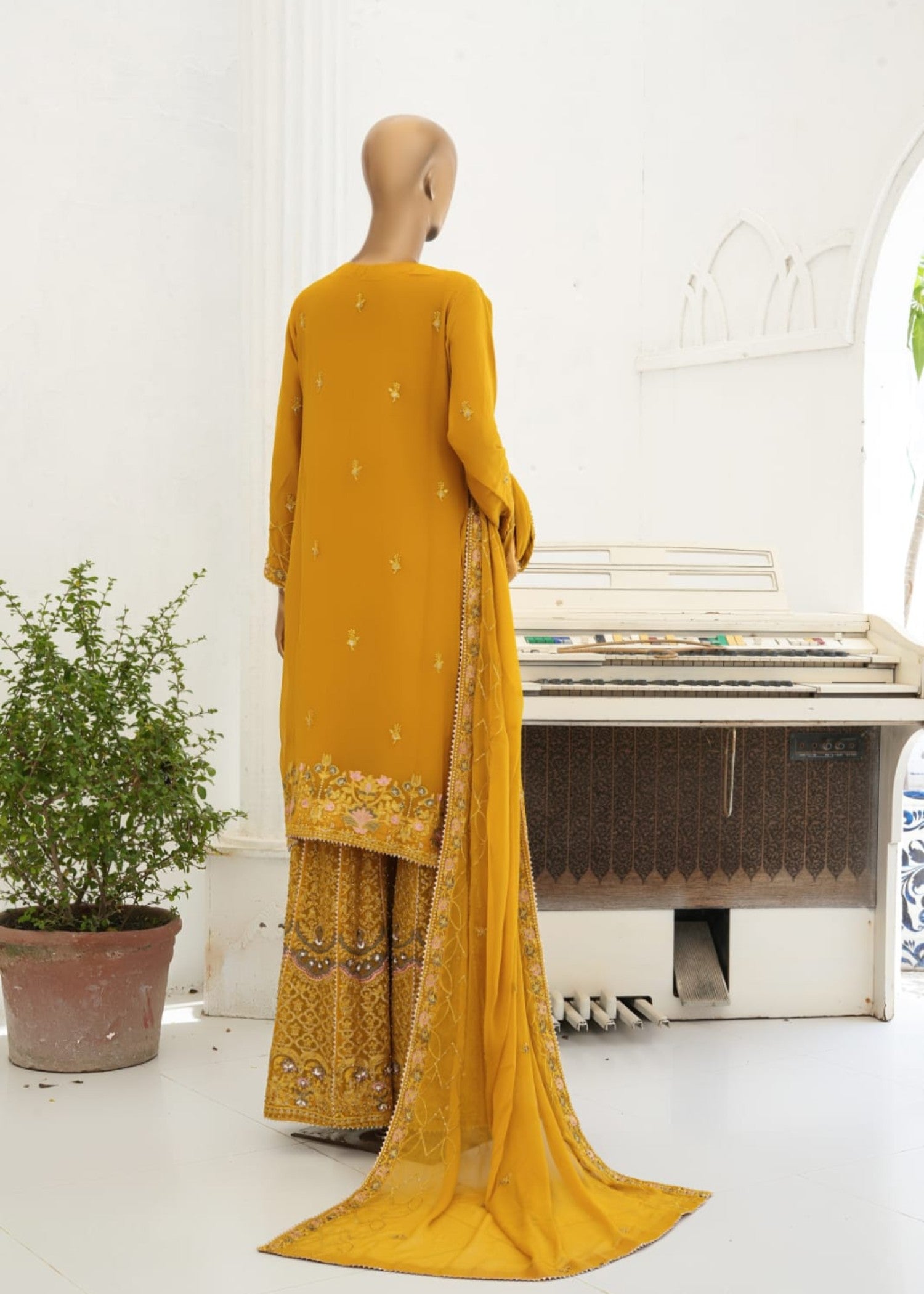 Ahmed Creations ALISHBA MUSTARD Women 3pcs