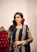 Alyssa Navy blue suit ALL402 Women 3pcs