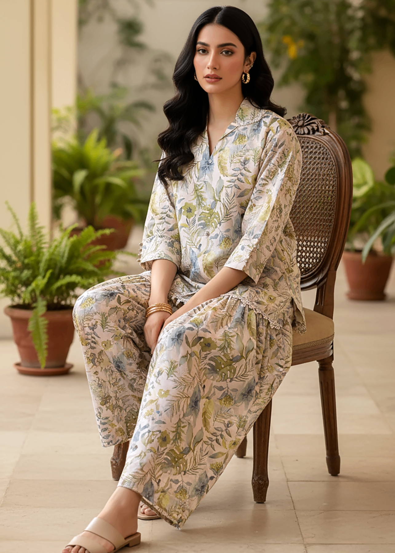 Lakhany Ready to wear Printed Shirt & Trouser (LG RK 0058 W PRT 2P) Women 2pcs
