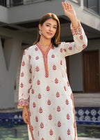 Sahibas By Mirza Violet ( Off White ) Women 2pcs