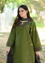 Libas Thread Olive Whisper Women 3pcs