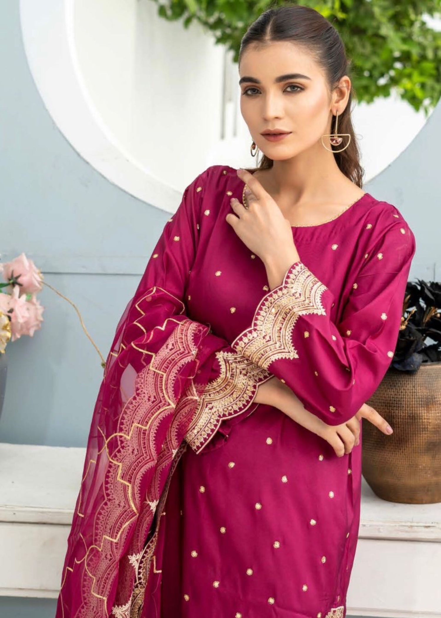 Suits By Sadia Raw silk anari Women 3pcs