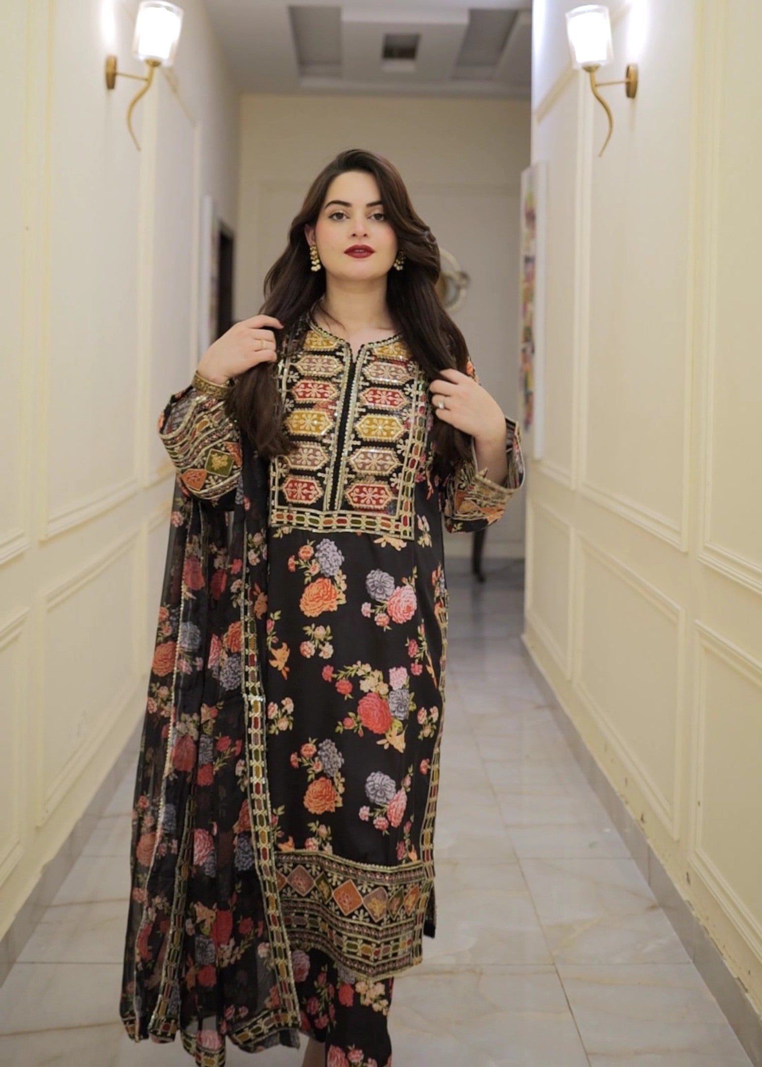 Tehzeeb Libas CHANDNI EMBROIDERED Women 3pcs