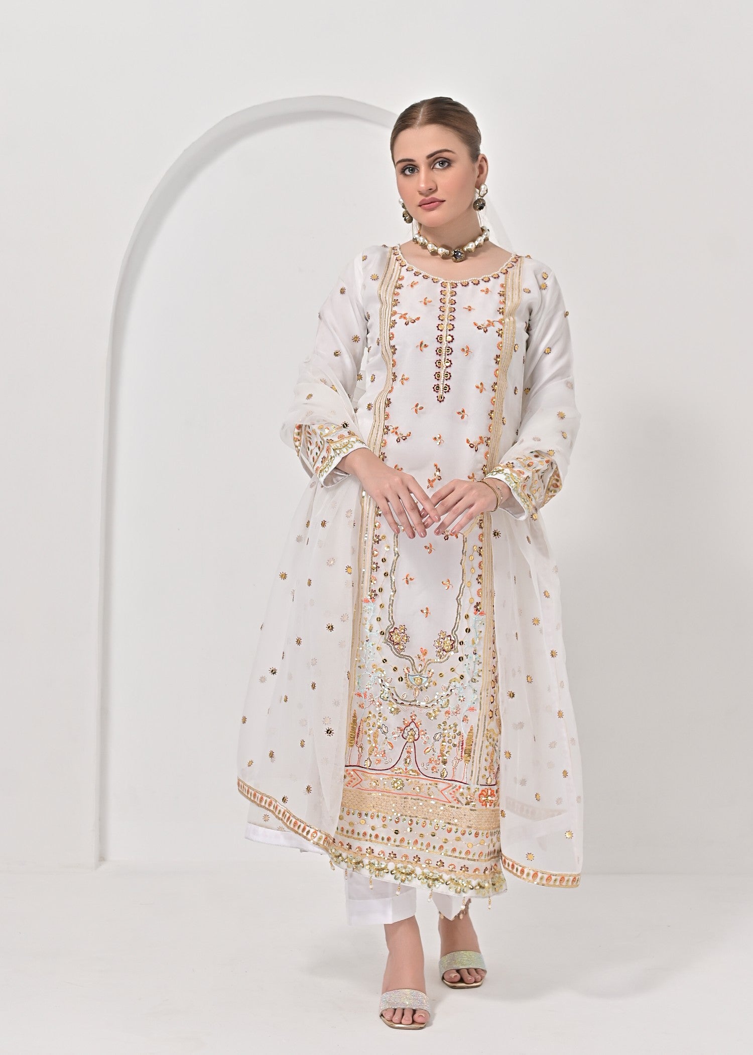 Qasim Anwer By Chandni Bridals ANAHITA (WHITE) Women 3pcs