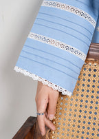 Ahlam By Safa Textile Embroidery Suit (Sky Blue) Women 2pcs