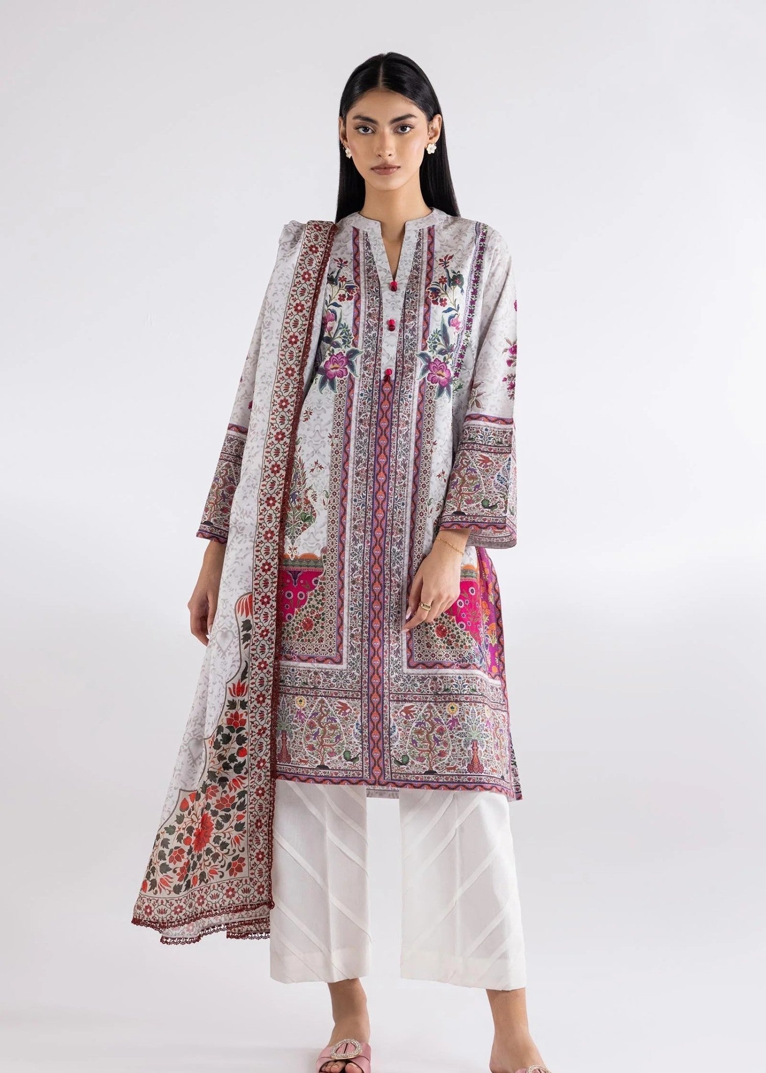 Sana Safinaz Stitched Shirt + Dupatta SS25BSP376P2D Women 2pcs